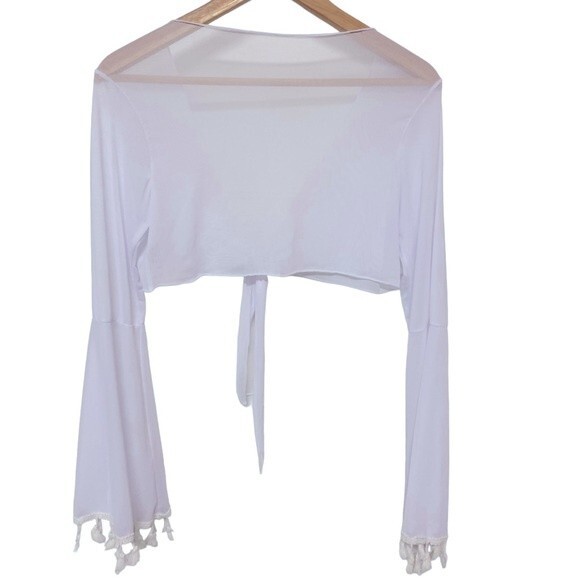 Unbranded Sheer Boa Tie Top - Picture 5 of 5